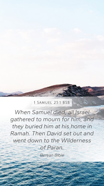 1 Samuel 25:1 BSB Bible Verse Image
