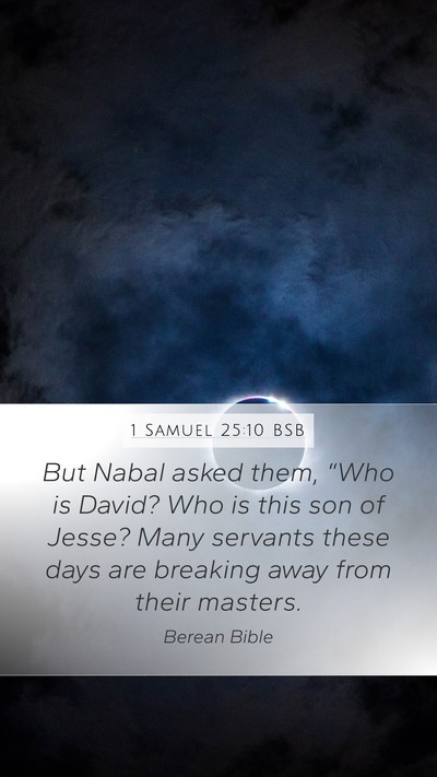 1 Samuel 25:10 BSB Bible Verse Image