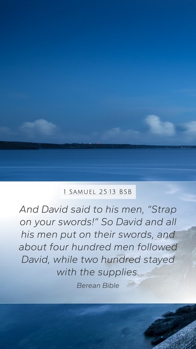 1 Samuel 25:13 BSB Bible Verse Image