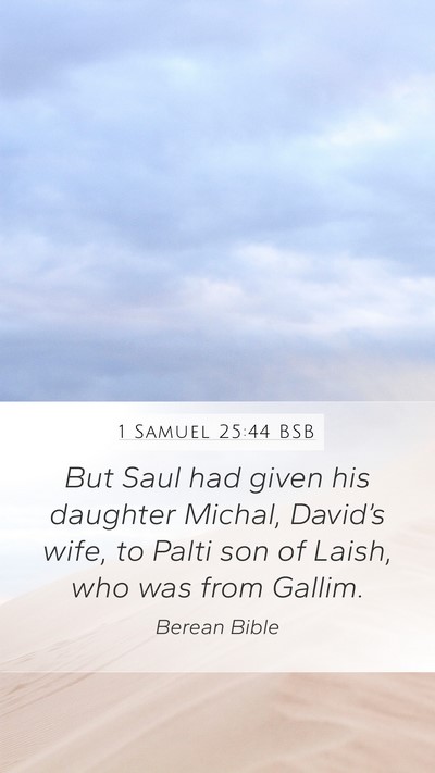 1 Samuel 25:44 BSB Bible Verse Image