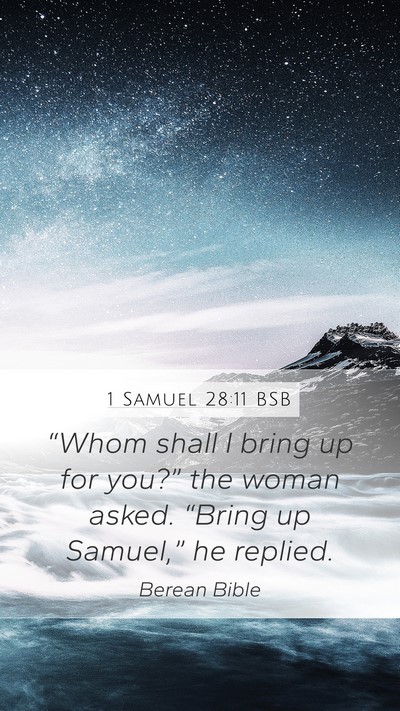 1 Samuel 28:11 BSB Bible Verse Image