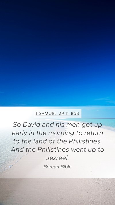 1 Samuel 29:11 BSB Bible Verse Image