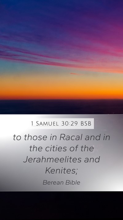 1 Samuel 30:29 BSB Bible Verse Image