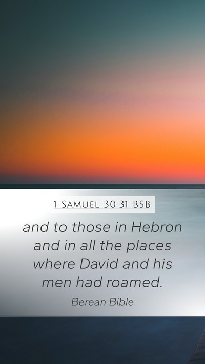 1 Samuel 30:31 BSB Bible Verse Image