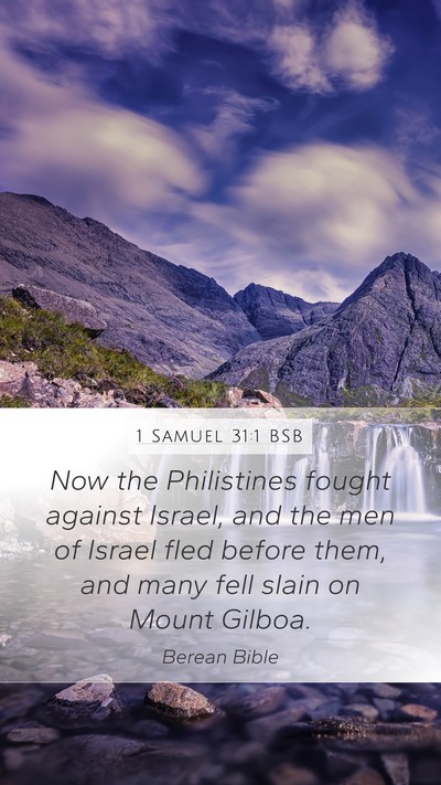 1 Samuel 31:1 BSB Bible Verse Image