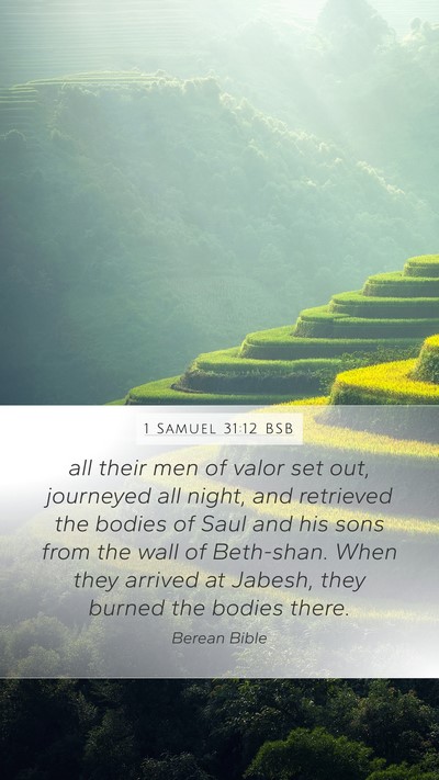 1 Samuel 31:12 BSB Bible Verse Image