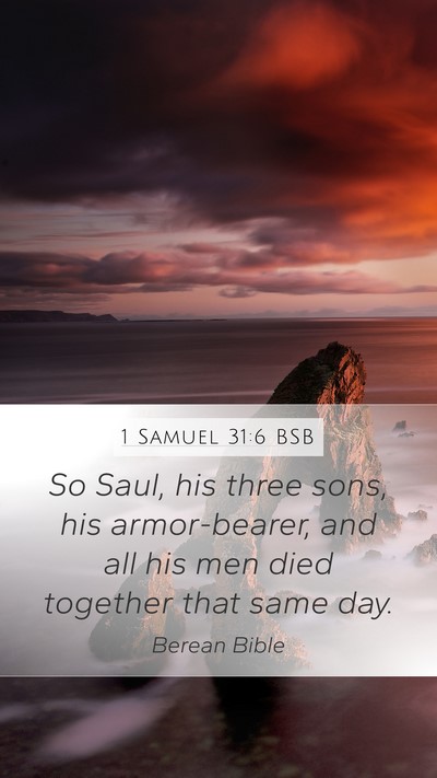 1 Samuel 31:6 BSB Bible Verse Image