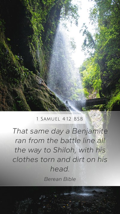 1 Samuel 4:12 BSB Bible Verse Image