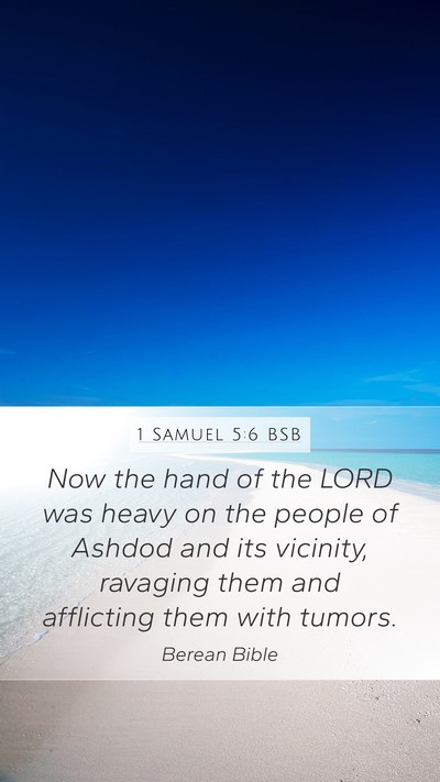 1 Samuel 5:6 BSB Bible Verse Image