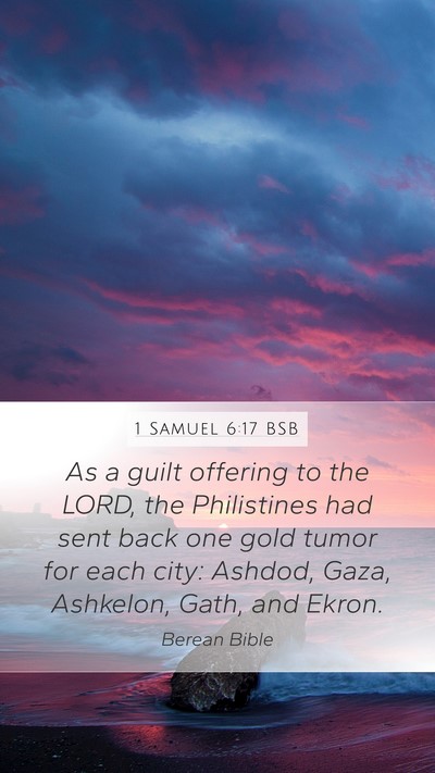 1 Samuel 6:17 BSB Bible Verse Image