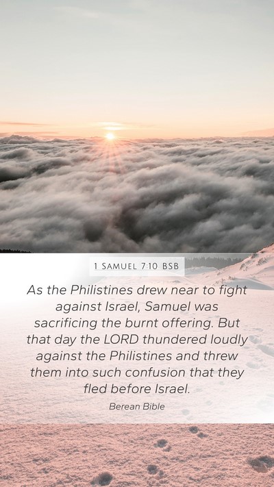 1 Samuel 7:10 BSB Bible Verse Image