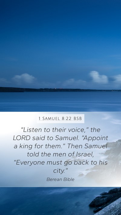 1 Samuel 8:22 BSB Bible Verse Image