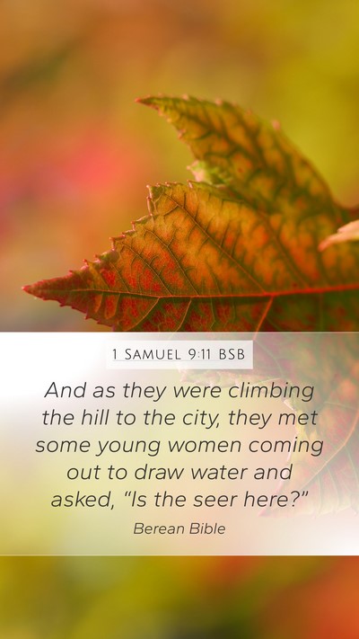 1 Samuel 9:11 BSB Bible Verse Image