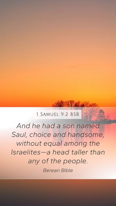 1 Samuel 9:2 BSB Bible Verse Image