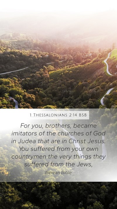 1 Thessalonians 2:14 BSB Bible Verse Image