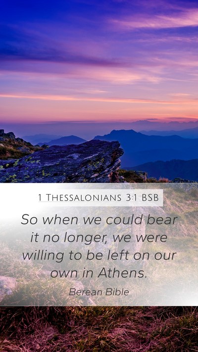 1 Thessalonians 3:1 BSB Bible Verse Image