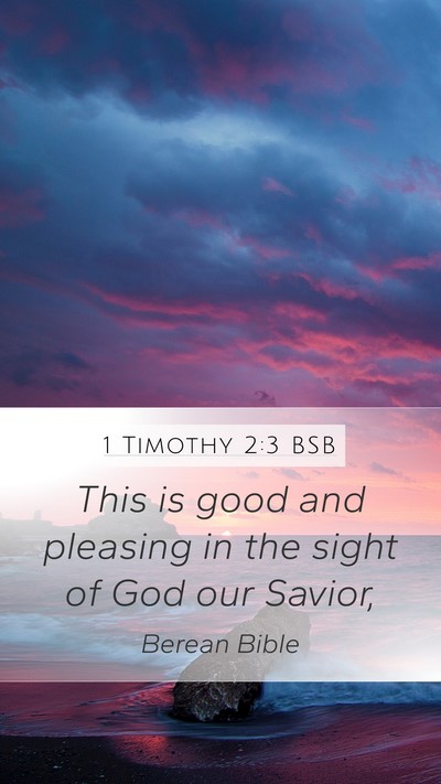 1 Timothy 2:3 BSB Bible Verse Image
