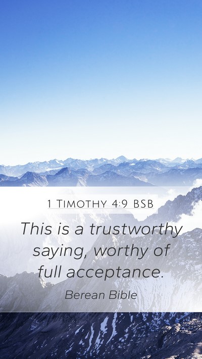 1 Timothy 4:9 BSB Bible Verse Image