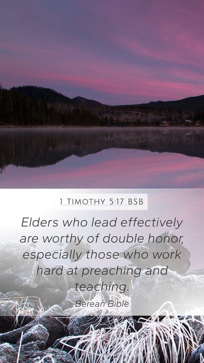 1 Timothy 5:17 BSB Bible Verse Image
