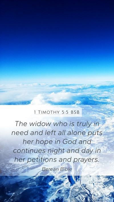 1 Timothy 5:5 BSB Bible Verse Image