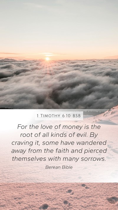 1 Timothy 6:10 BSB Bible Verse Image