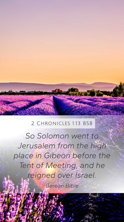 2 Chronicles 1:13 BSB Bible Verse Image