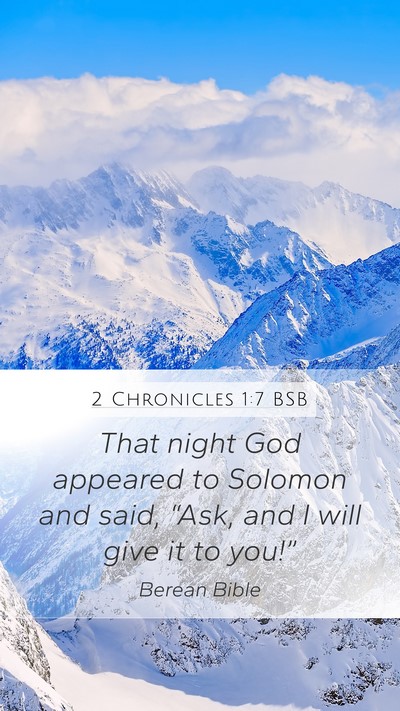 2 Chronicles 1:7 BSB Bible Verse Image