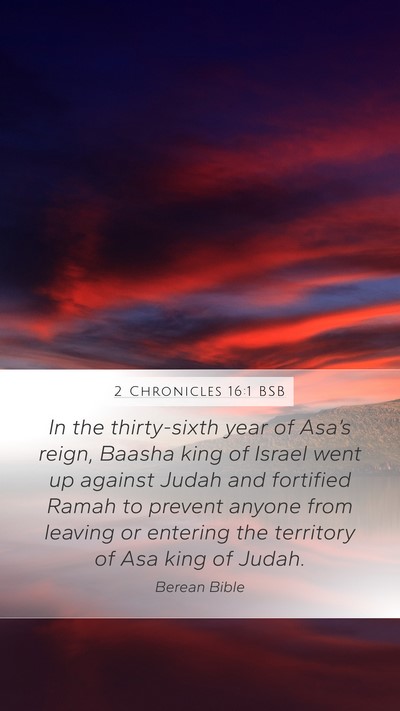 2 Chronicles 16:1 BSB Bible Verse Image