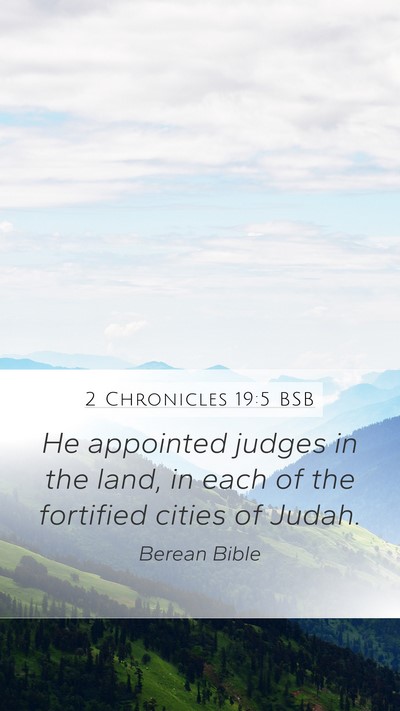 2 Chronicles 19:5 BSB Bible Verse Image