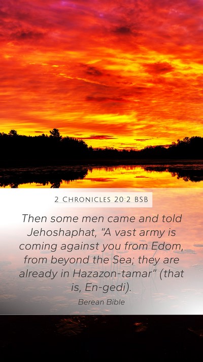 2 Chronicles 20:2 BSB Bible Verse Image