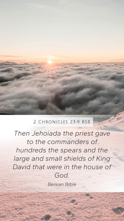 2 Chronicles 23:9 BSB Bible Verse Image
