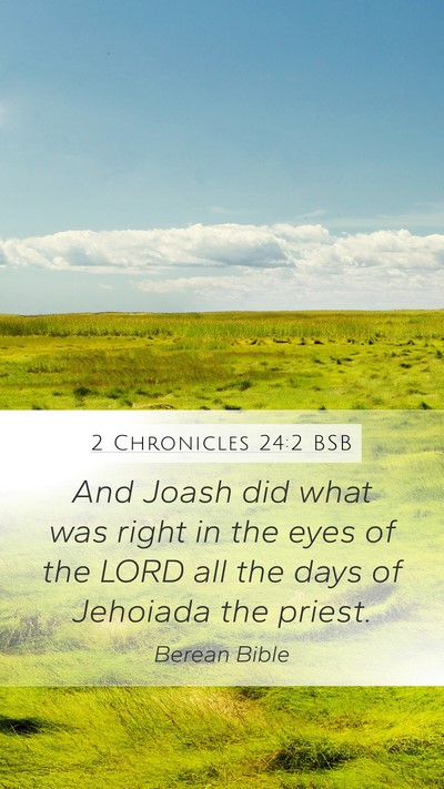 2 Chronicles 24:2 BSB Bible Verse Image