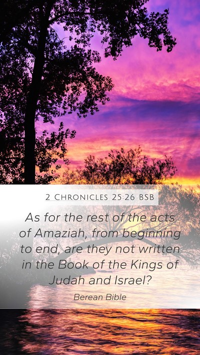 2 Chronicles 25:26 BSB Bible Verse Image