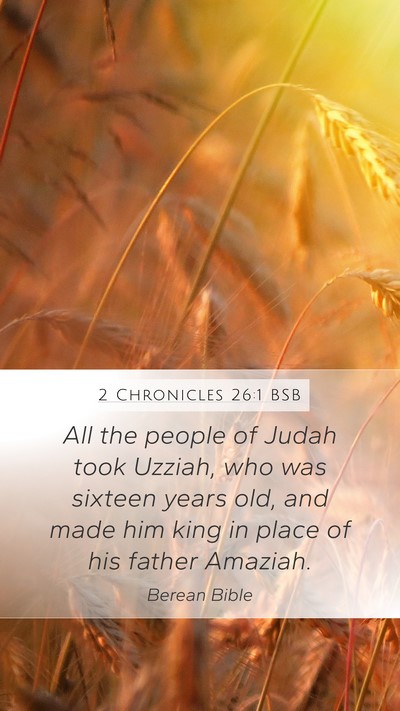 2 Chronicles 26:1 BSB Bible Verse Image
