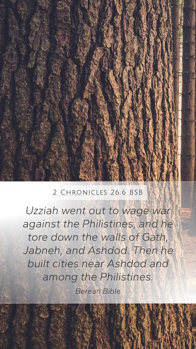 2 Chronicles 26:6 BSB Bible Verse Image