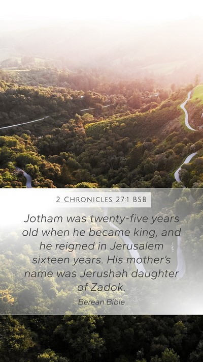 2 Chronicles 27:1 BSB Bible Verse Image