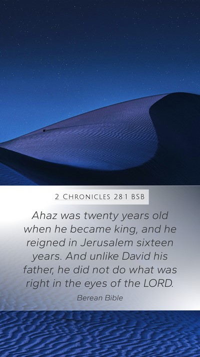 2 Chronicles 28:1 BSB Bible Verse Image