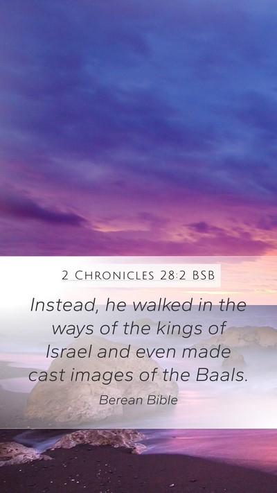 2 Chronicles 28:2 BSB Bible Verse Image