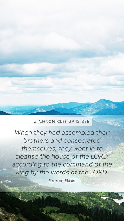 2 Chronicles 29:15 BSB Bible Verse Image
