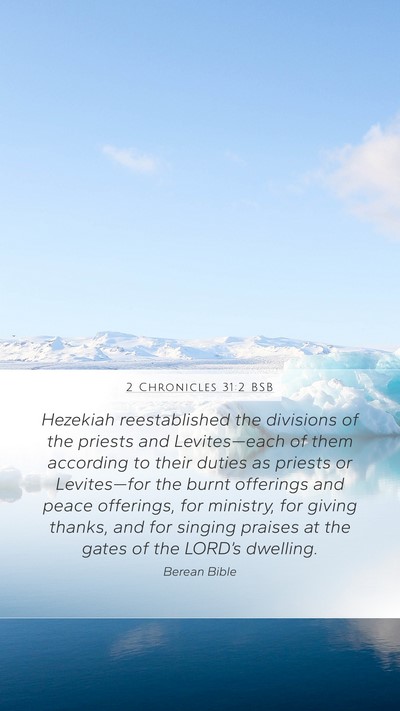 2 Chronicles 31:2 BSB Bible Verse Image
