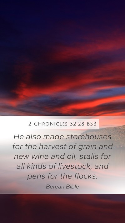 2 Chronicles 32:28 BSB Bible Verse Image