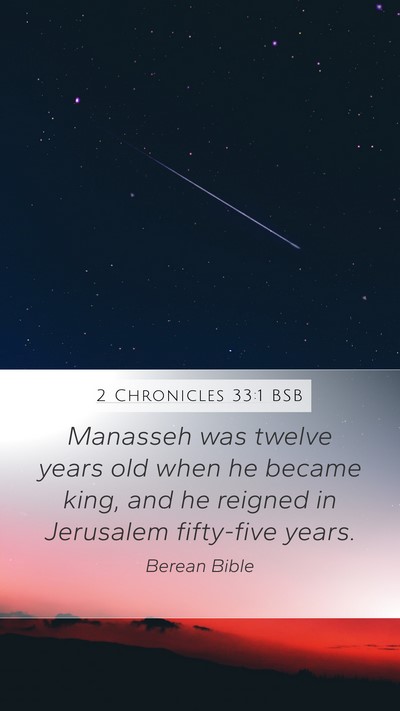 2 Chronicles 33:1 BSB Bible Verse Image
