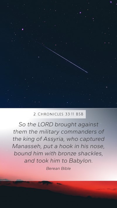 2 Chronicles 33:11 BSB Bible Verse Image