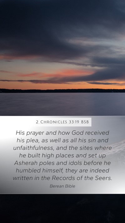 2 Chronicles 33:19 BSB Bible Verse Image