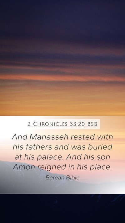 2 Chronicles 33:20 BSB Bible Verse Image