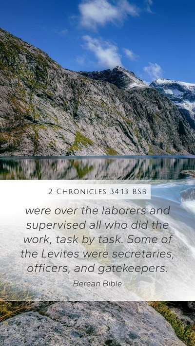 2 Chronicles 34:13 BSB Bible Verse Image