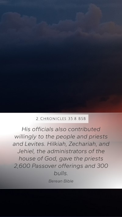2 Chronicles 35:8 BSB Bible Verse Image