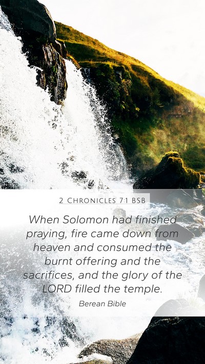 2 Chronicles 7:1 BSB Bible Verse Image