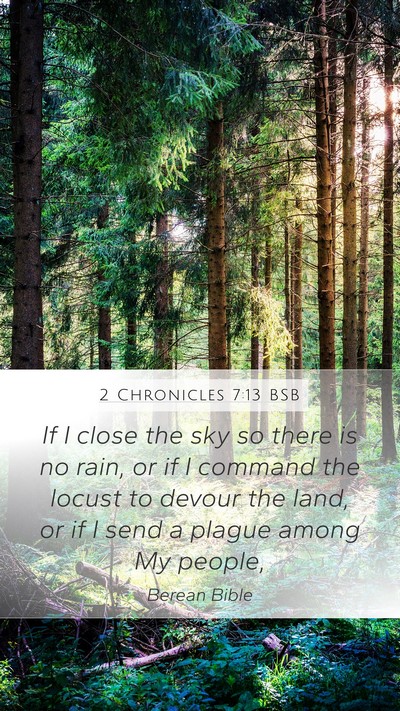 2 Chronicles 7:13 BSB Bible Verse Image