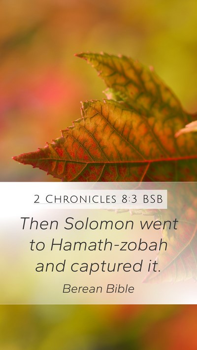2 Chronicles 8:3 BSB Bible Verse Image